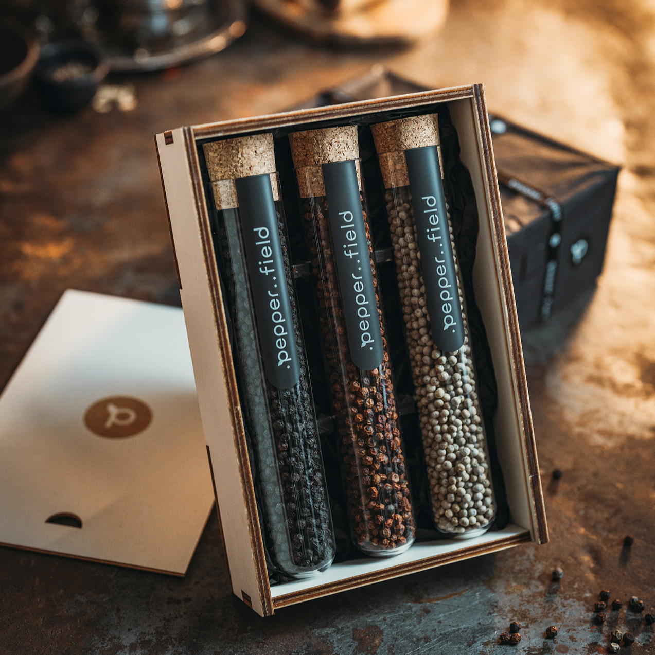 Set of large test tubes in a gift box (3x70g)